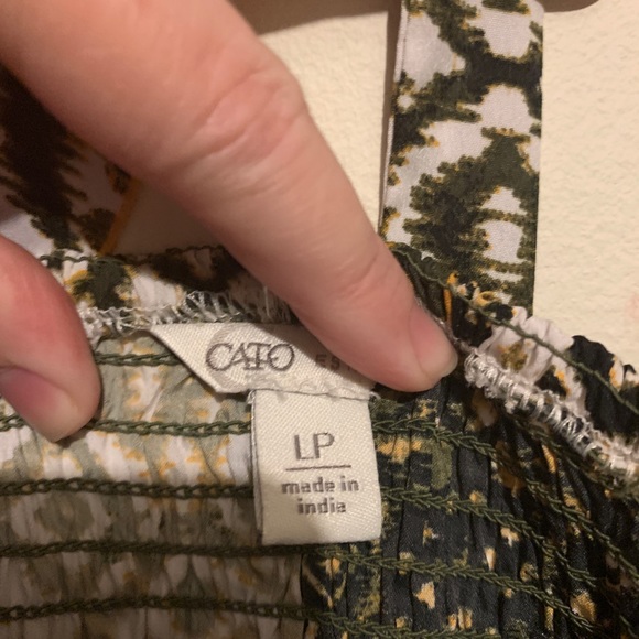 HP!!🎉🎉EUC Island Time Martini Olive Dress sz LP - Picture 3 of 3